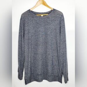 Women's Gray Toreel Long-Sleeved Pullover Top w/ front pocket - Size XL